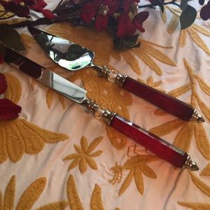 🎅🏼🎅🏼Lenox Jeweled 2-Piece Cake Server & Knife